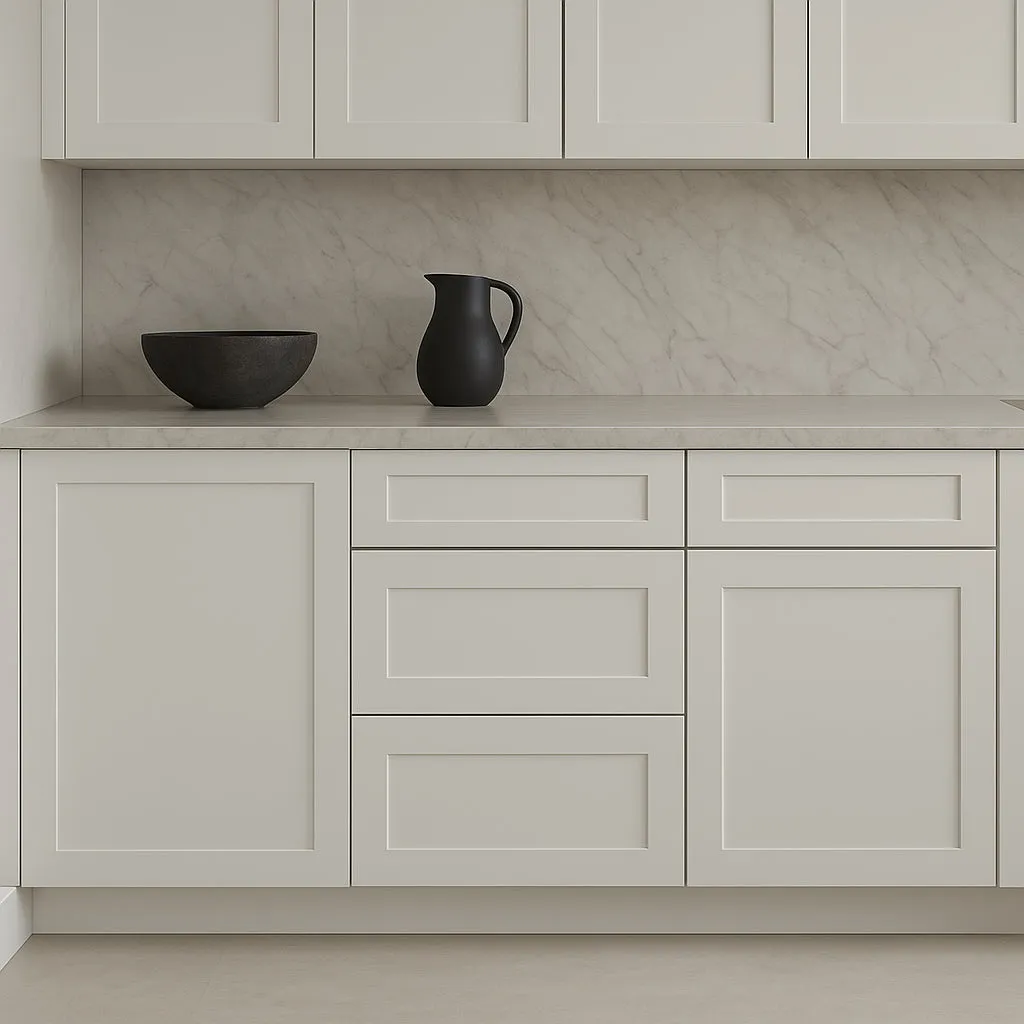 HOMEIBRO Shaker White Plywood Kitchen Cabinet with 3 Drawers - 21 in. W x 24 in. D x 34.5 in. H, photo 2 of 4