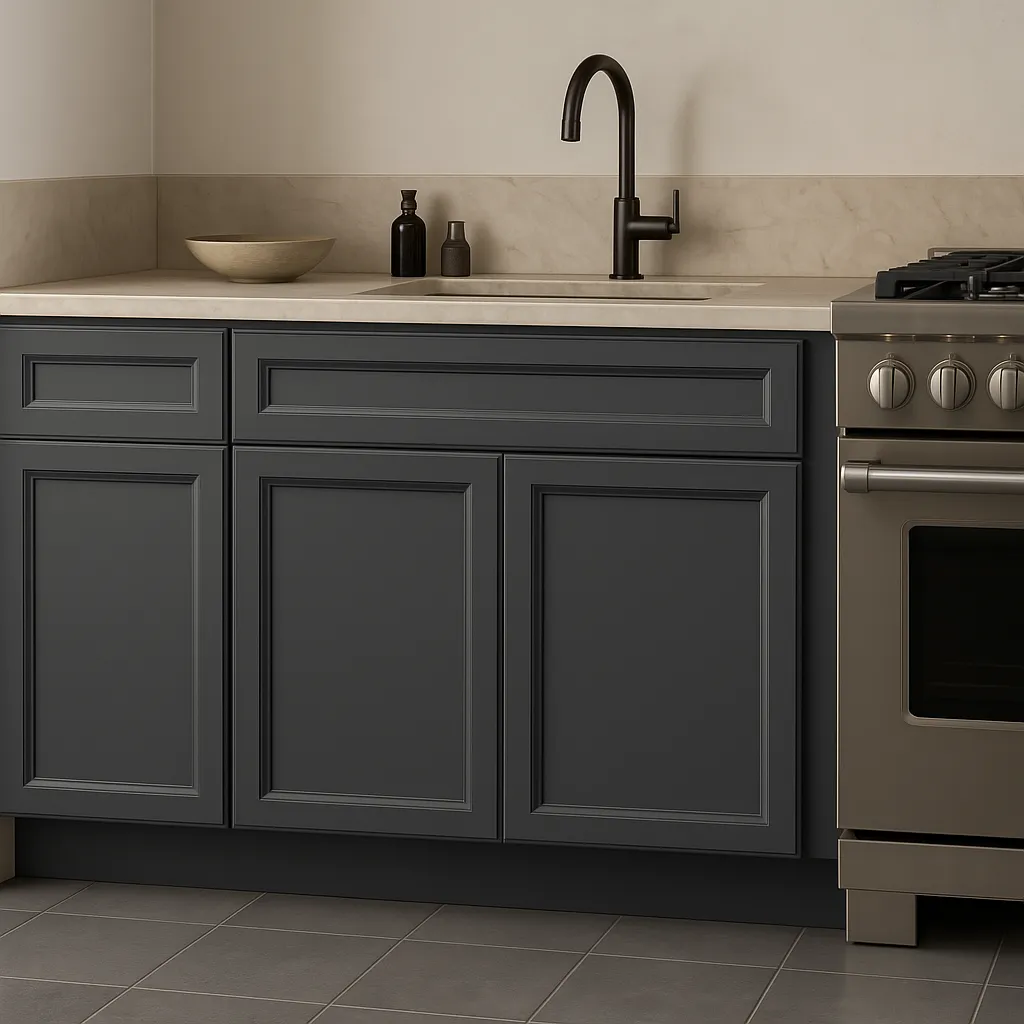 PELHAM & WHITE Keyport Shaker 36" Charcoal Base Kitchen Cabinet, photo 4 of 4