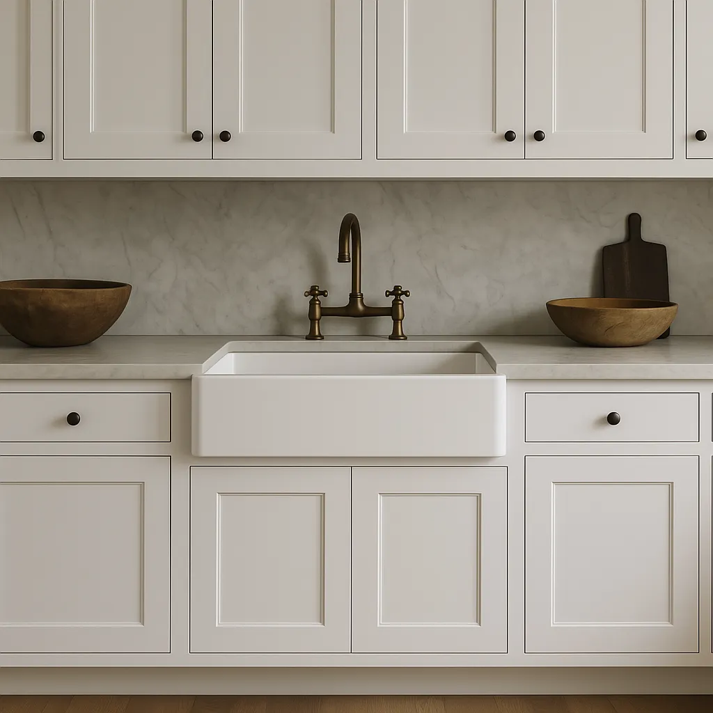 Plywell Shaker Farm Sink Base Cabinet, 36x34.5x24 in, White, photo 2 of 4