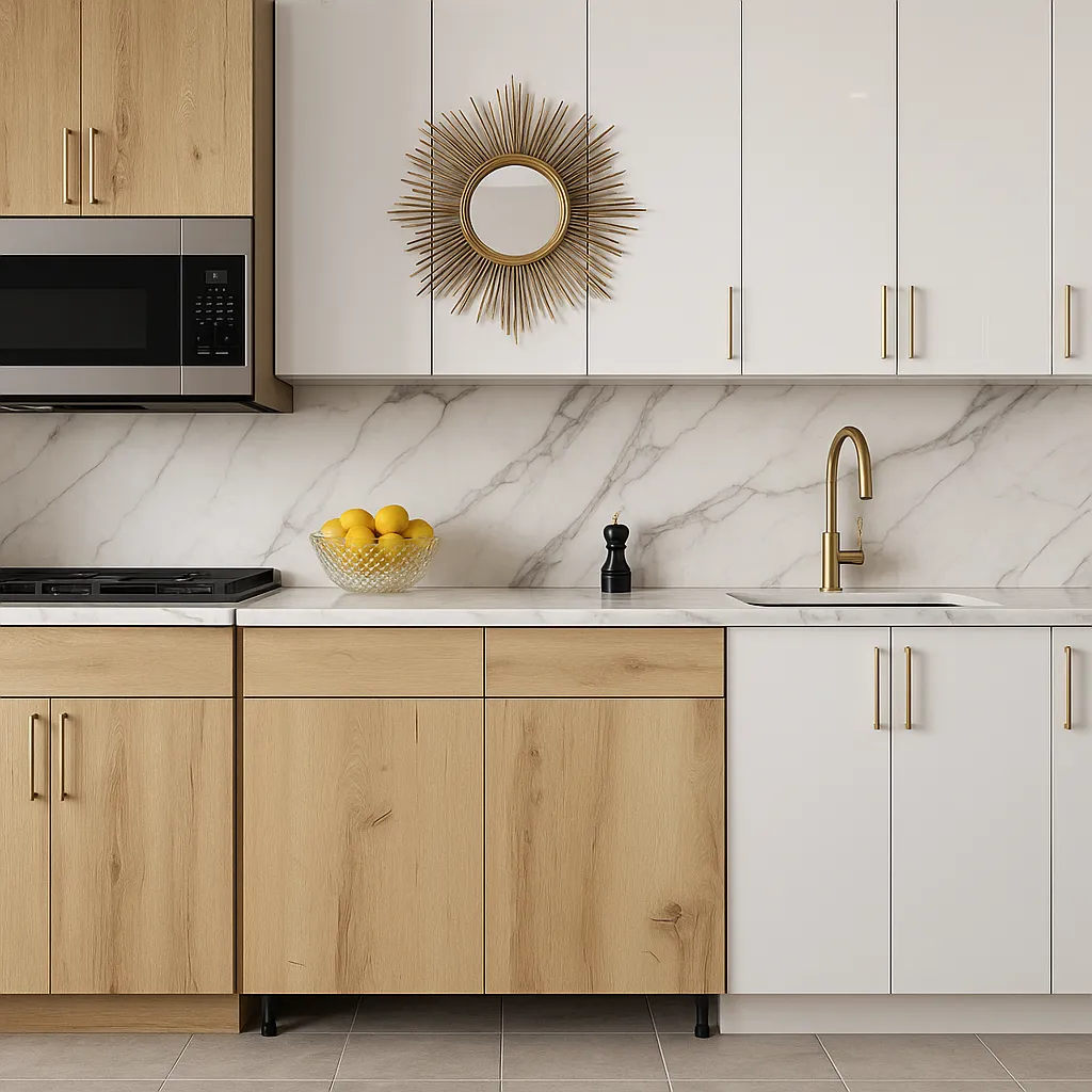 Cambridge Radiance Ready-to-Assemble Slab Base Kitchen Cabinet, Light Oak, 36 in., photo 4 of 4
