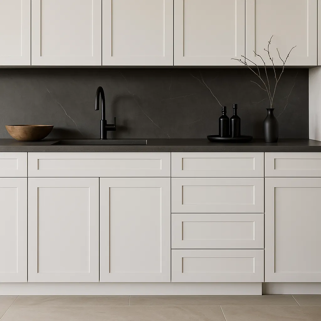 HOMEIBRO Shaker White Plywood Kitchen Cabinet with 4 Drawers - 21 in. W x 24 in. D x 34.5 in. H, photo 4 of 4