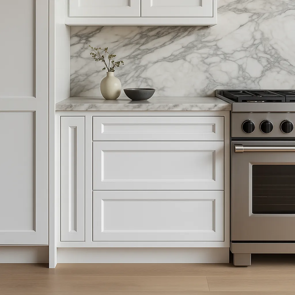 PELHAM & WHITE Keyport Shaker 36" Drawer Base Kitchen Cabinet in White, photo 4 of 4