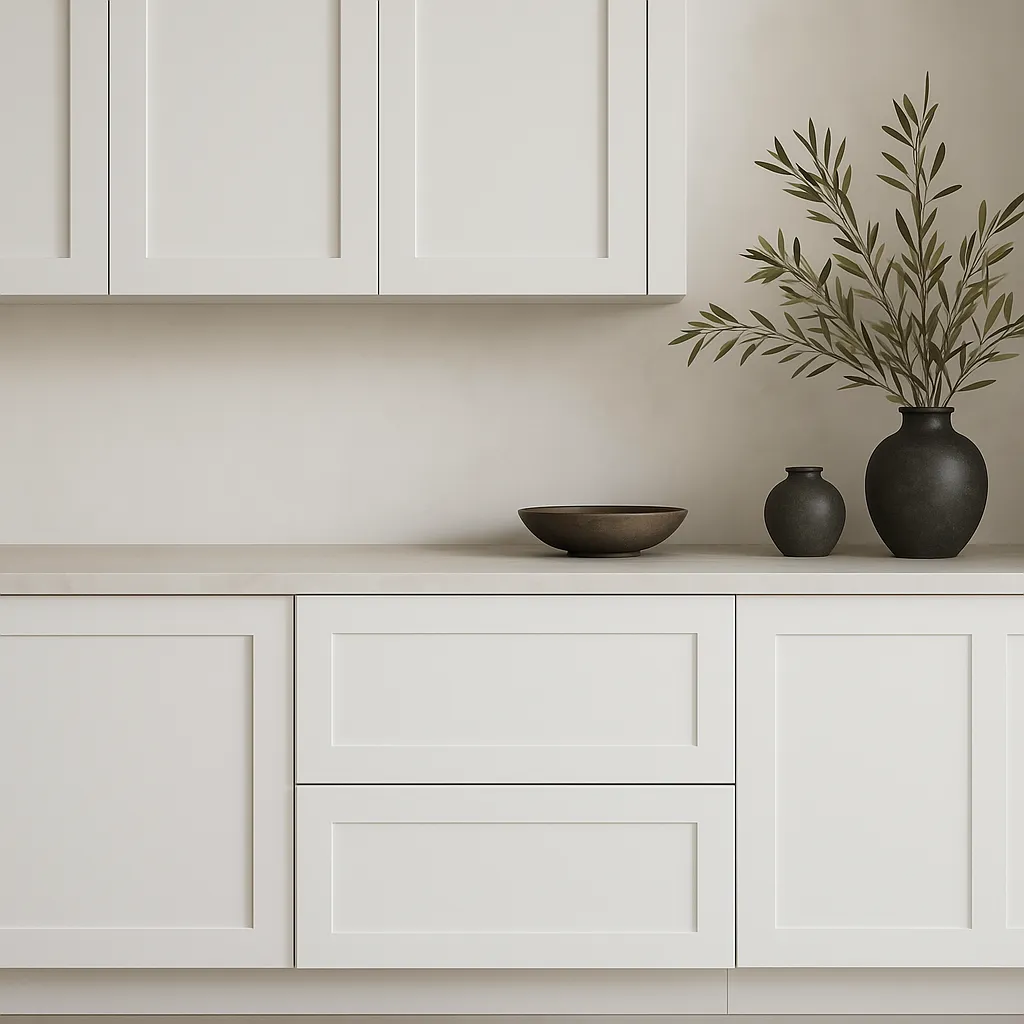 HOMEIBRO Shaker White Plywood Kitchen Cabinet with 2 Drawers - 36 in. W x 24 in. D x 34.5 in. H, photo 2 of 4
