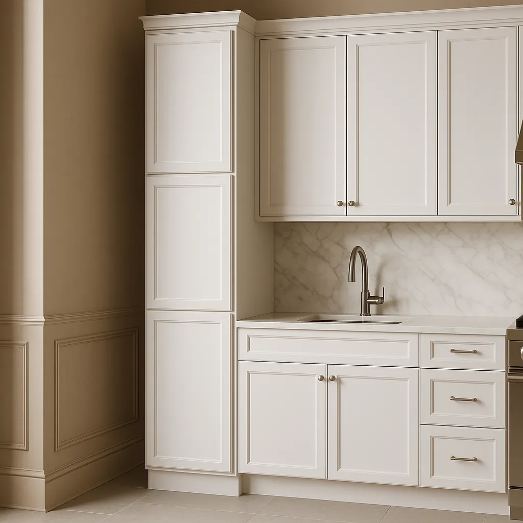 PELHAM & WHITE Keyport Shaker Pantry Cabinet, 18 in. W x 24 in. D x 90 in. H, White, photo 4 of 4