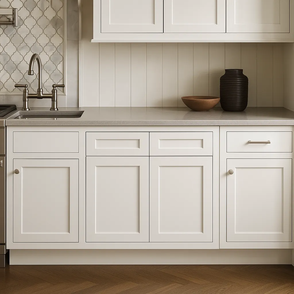 Plywell Ready to Assemble Shaker Base Cabinet with 2-Door and 2-Drawer in White, photo 2 of 4