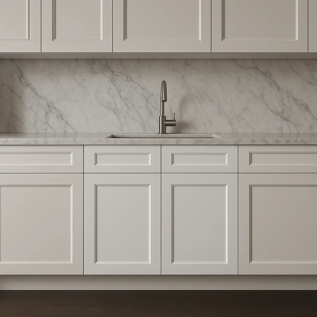 HOMEIBRO Shaker White Plywood Sink Base Cabinet - 30-in W x 24-in D x 34.5-in H, photo 3 of 4