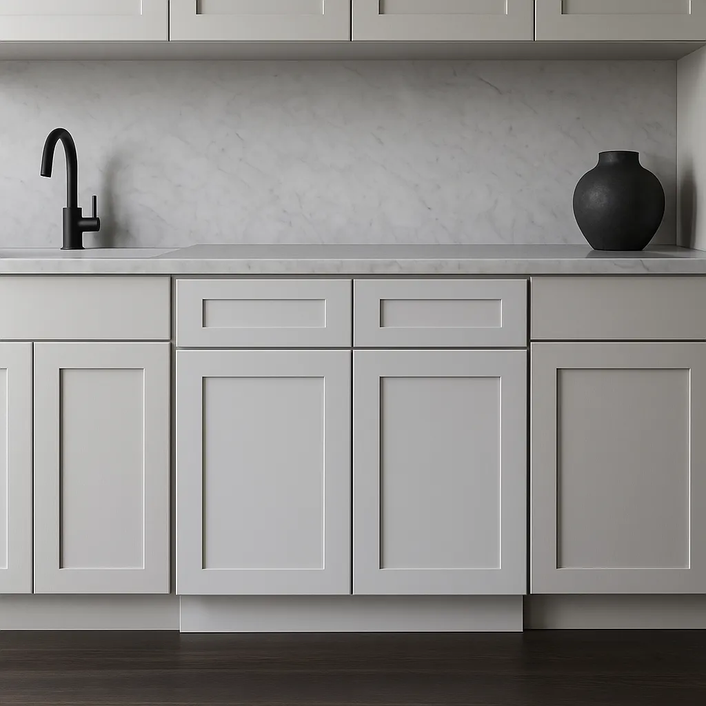 HOMEIBRO Shaker Dove Plywood Base Kitchen Cabinet with 2 Drawers and 2 Doors, photo 3 of 4
