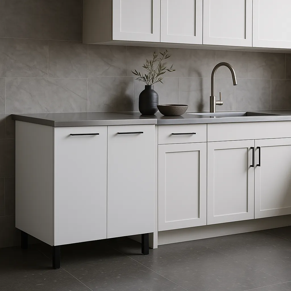 Adrinfly Freestanding Utility Base Cabinet with Stainless Steel Countertop and Door, photo 2 of 4