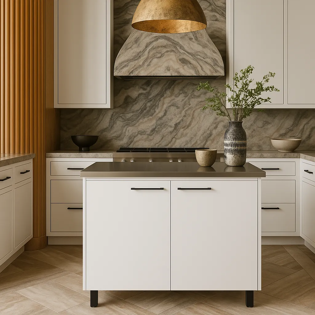 Adrinfly Freestanding Utility Base Cabinet with Stainless Steel Countertop and Door, photo 4 of 4
