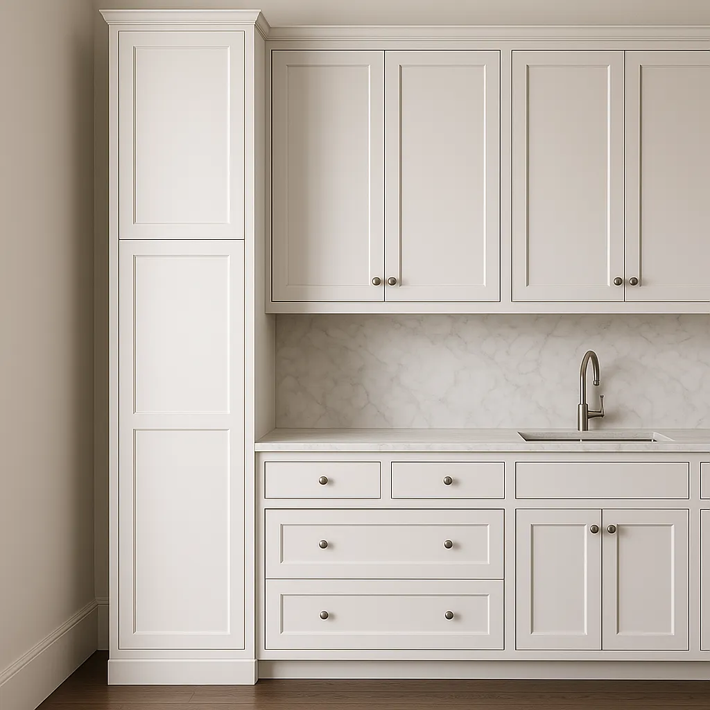 PELHAM & WHITE Keyport Shaker Pantry Cabinet - 18" W x 24" D x 96" H, White, photo 4 of 4