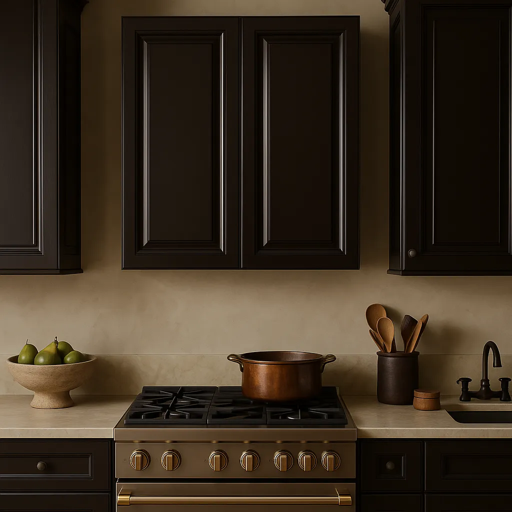 LIFEART CABINETRY Newport Ready to Assemble 36x36x12 in. Wall Cabinet with 2 Shelves in Dark Brown, photo 4 of 4