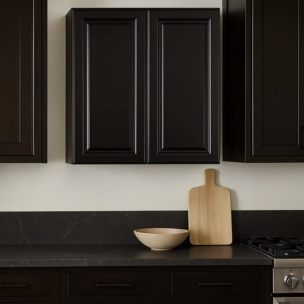 LIFEART CABINETRY Newport Ready to Assemble 2-Door Wall Cabinet, Dark Espresso, photo 3 of 4