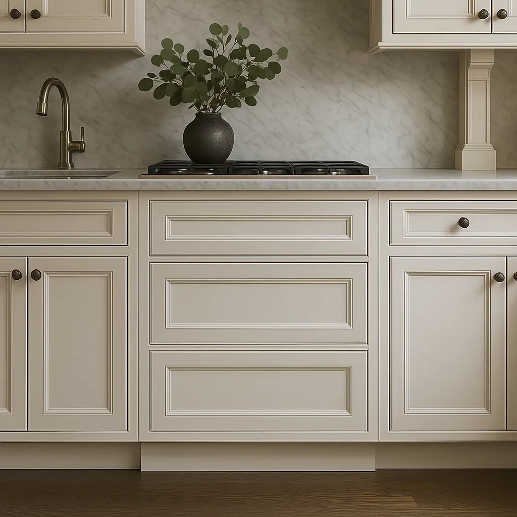 LIFEART CABINETRY Newport Ready to Assemble Base Cabinet with 3 Drawers in Classic White, photo 4 of 4