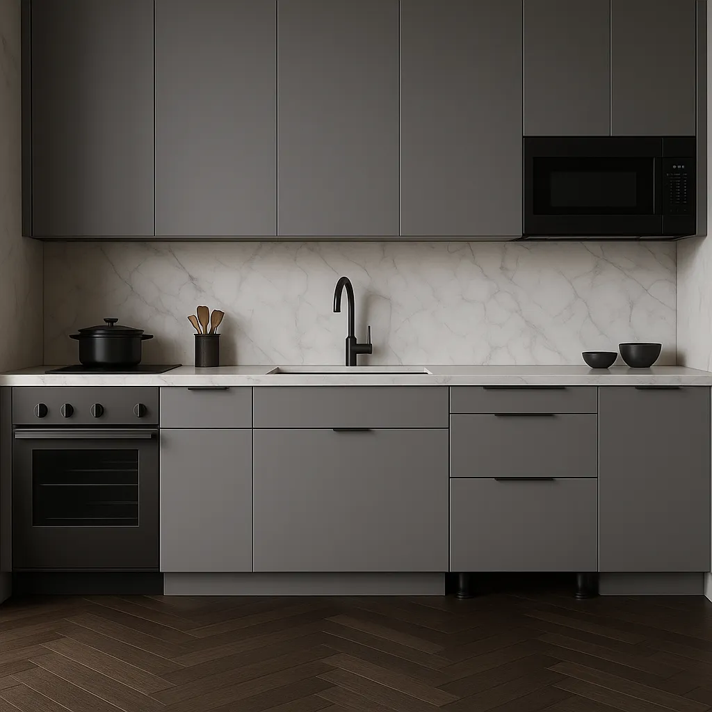 Cambridge Radiance Matte Grey Slab Drawer Base Kitchen Cabinet, 30 in. W x 24 in. D x 34.50 in. H, photo 4 of 4