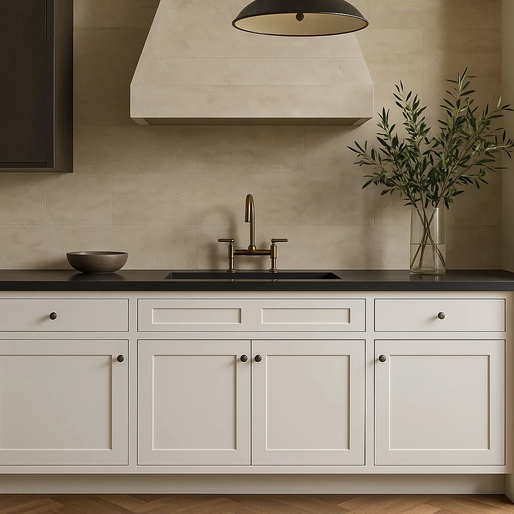 HOMEIBRO Newport Light Shaker Dove Plywood Kitchen Cabinet - 36x34.5x24 in., photo 2 of 4