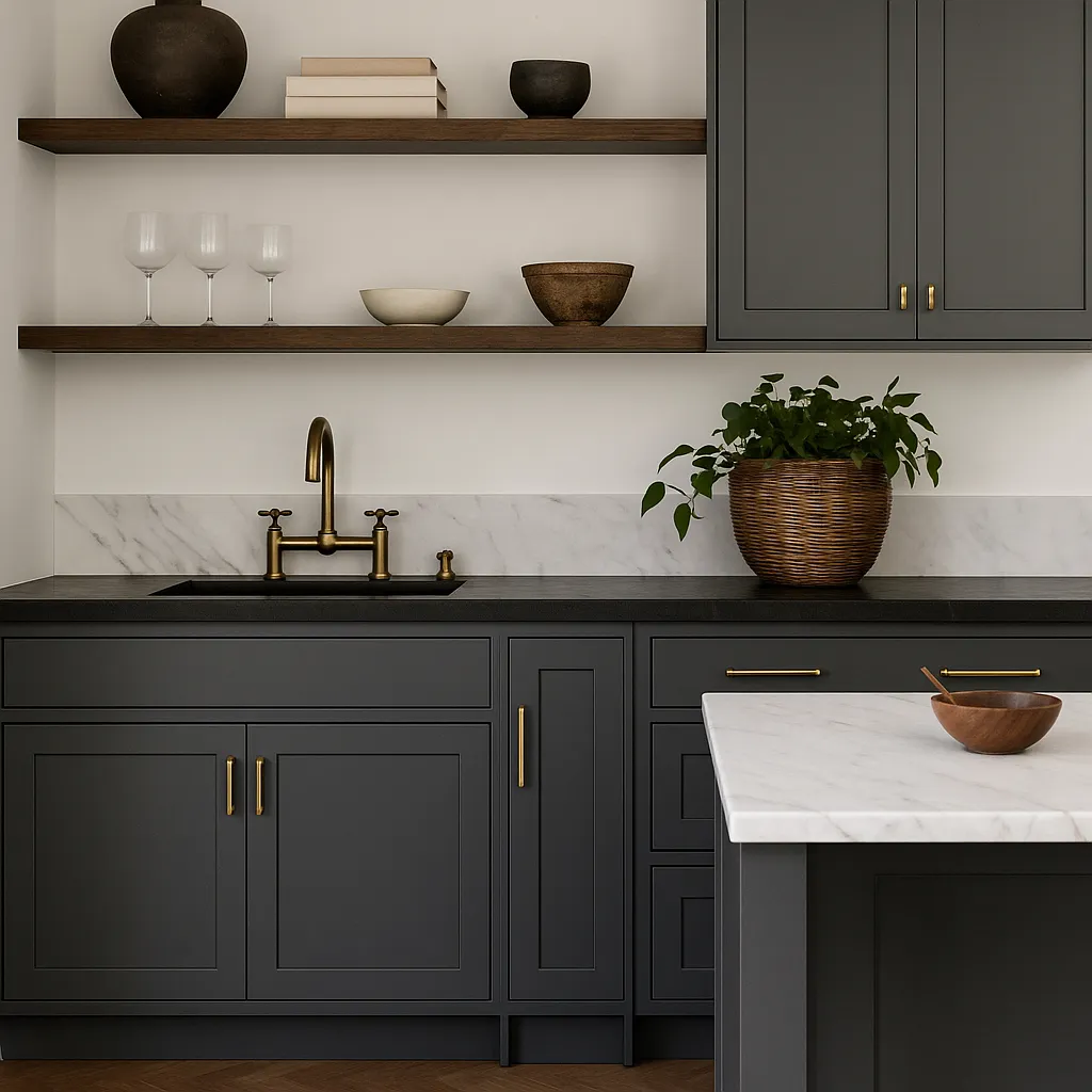 MILL'S PRIDE Richmond Venetian Onyx Shaker Base Kitchen Cabinet - Soft Close, Ready to Assemble, photo 3 of 4