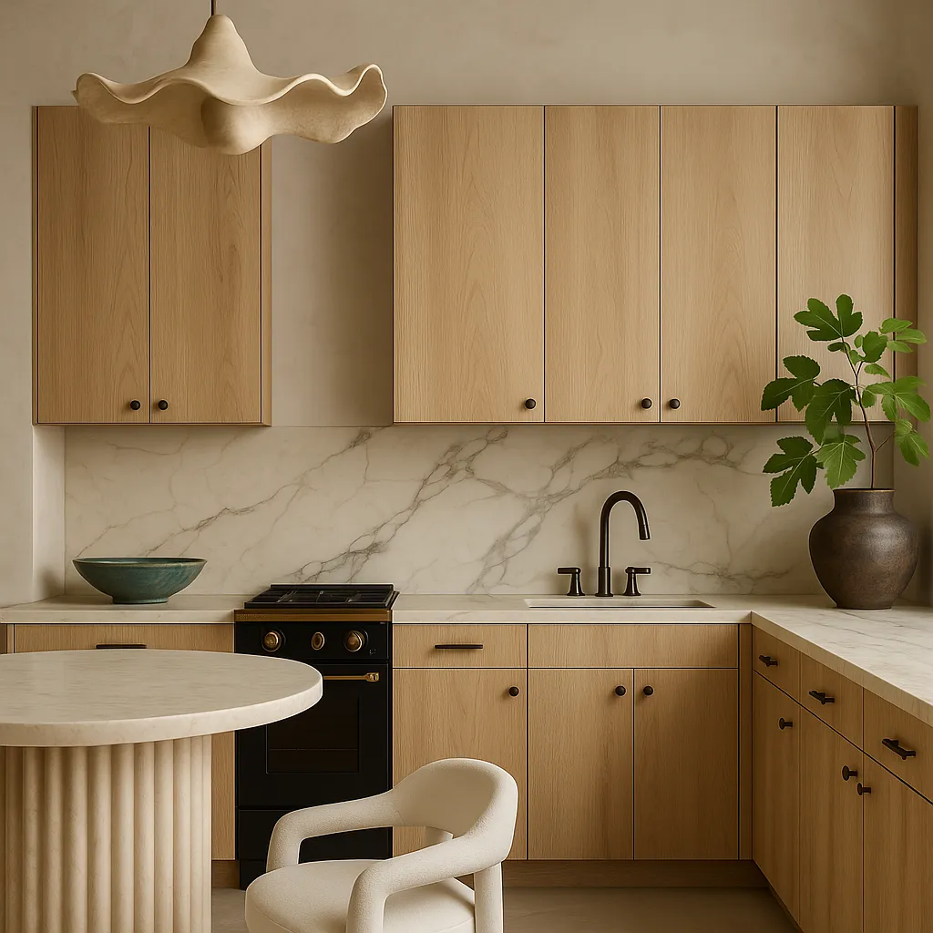Cambridge Radiance Ready-to-Assemble Slab Wall Kitchen Cabinet, Light Oak, 18x12x30 in., photo 3 of 4