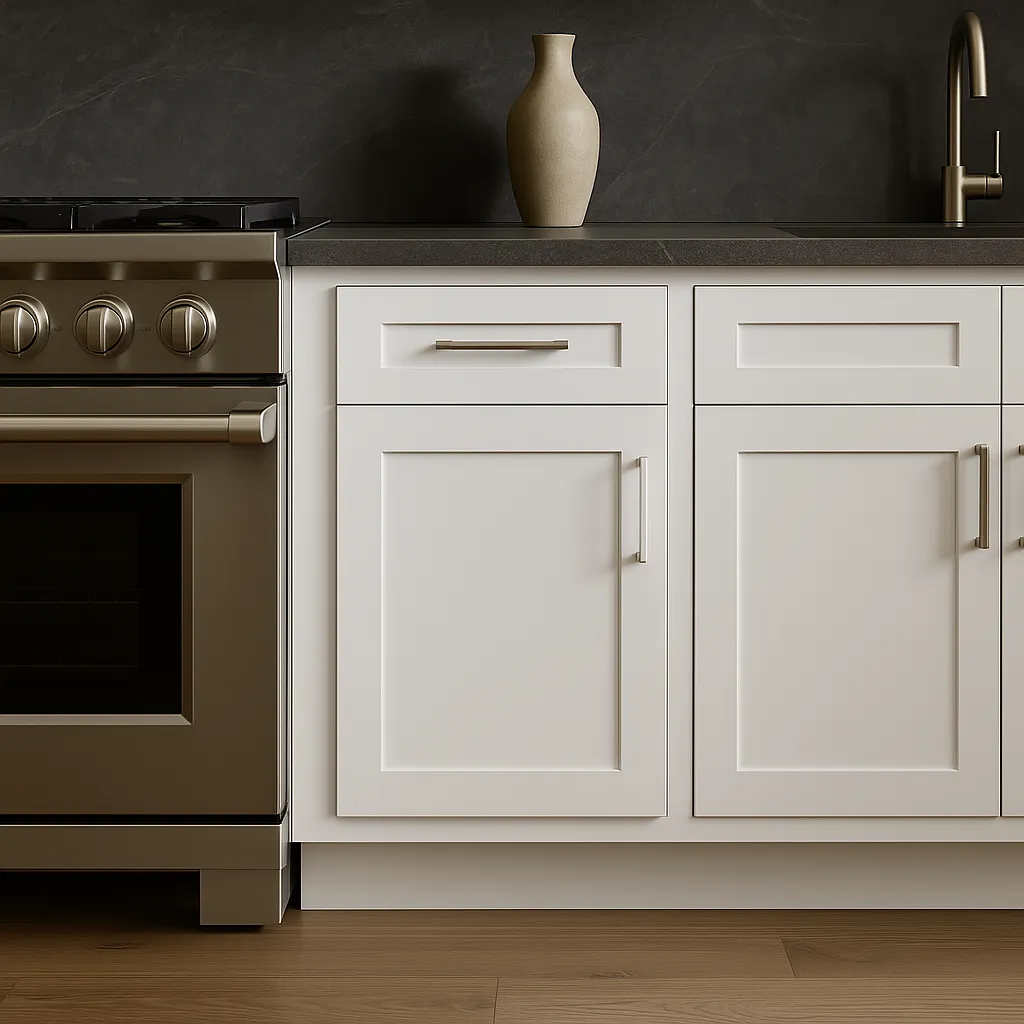 Plywell Shaker Base Cabinet with 1 Door and 1 Drawer in White, photo 2 of 4