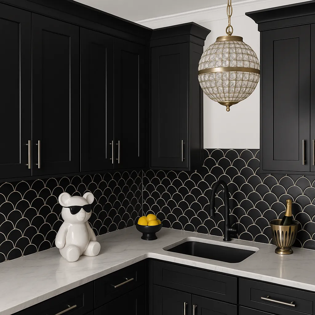 Hampton Bay Avondale 18 in. W x 12 in. D x 36 in. H Ready to Assemble Plywood Shaker Wall Kitchen Cabinet in Raven Black, photo 2 of 4