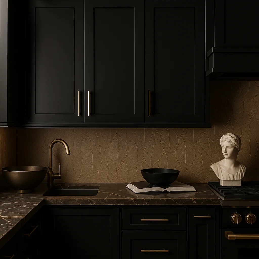 Hampton Bay Avondale 18 in. W x 12 in. D x 36 in. H Ready to Assemble Plywood Shaker Wall Kitchen Cabinet in Raven Black, photo 3 of 4