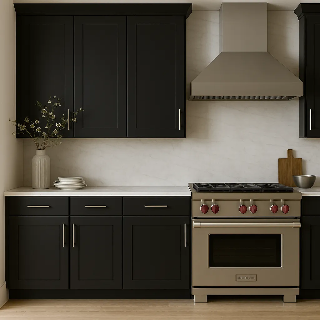 Hampton Bay Avondale 18 in. W x 12 in. D x 36 in. H Ready to Assemble Plywood Shaker Wall Kitchen Cabinet in Raven Black, photo 4 of 4