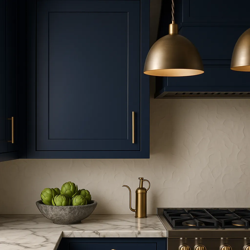 Hampton Bay Ink Blue Shaker Wall Kitchen Cabinet - 21" W x 12" D x 30" H, photo 4 of 4