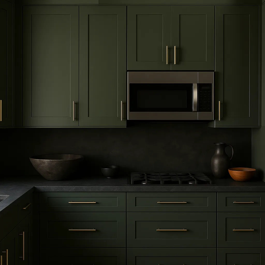 Hampton Bay Avondale Fern Green Shaker Wall Kitchen Cabinet - 15" W x 12" D x 42" H, photo 4 of 4