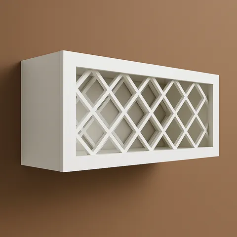 Shaker Wall Wine Rack, Ready to Assemble, White Finish