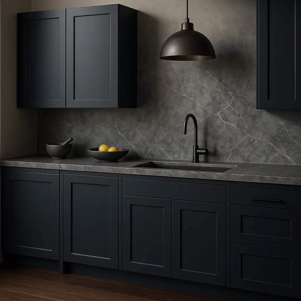 Hampton Bay Ink Blue Shaker Wall Kitchen Cabinet - Ready to Assemble, photo 3 of 4