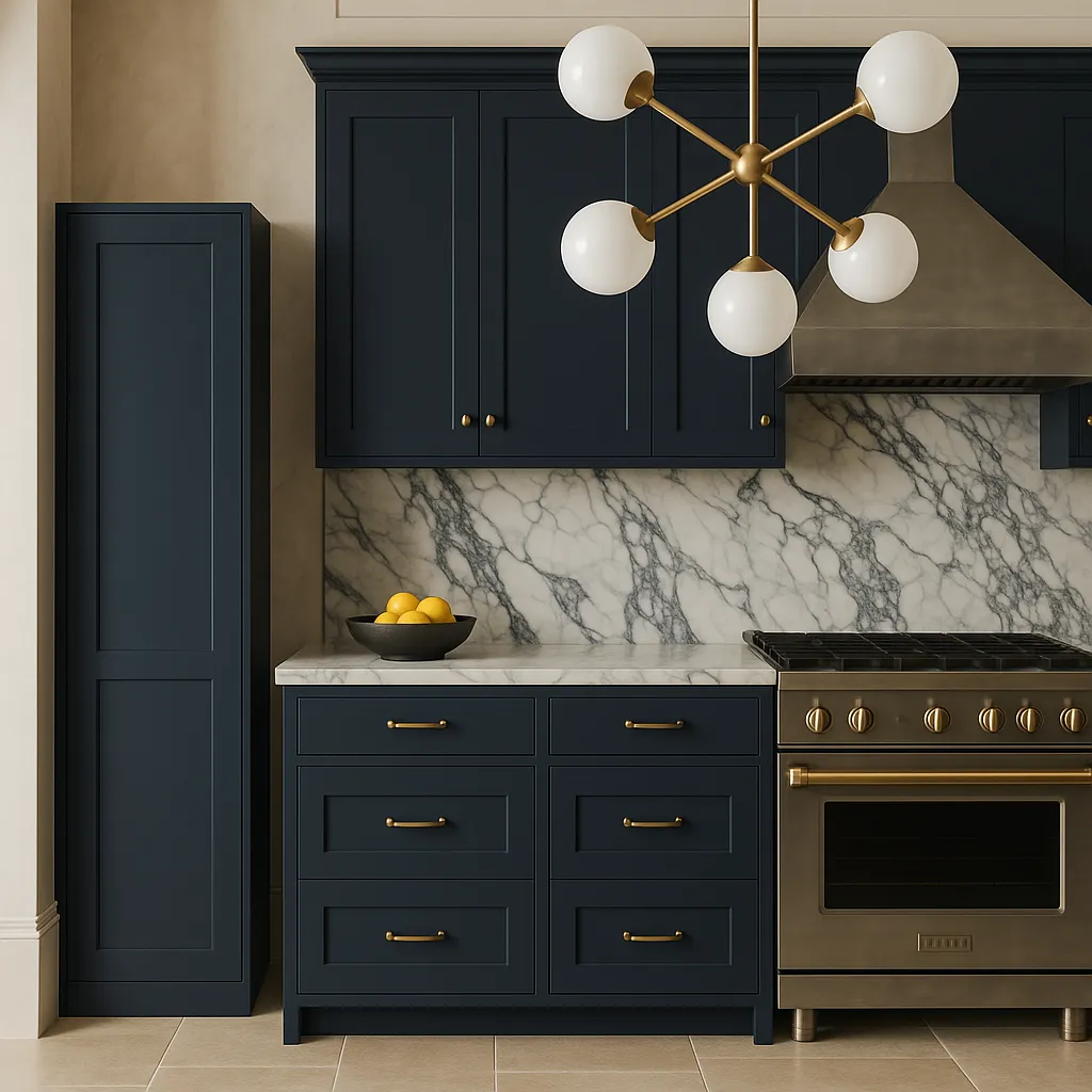 Hampton Bay Ink Blue Shaker Wall Kitchen Cabinet - Ready to Assemble, photo 4 of 4