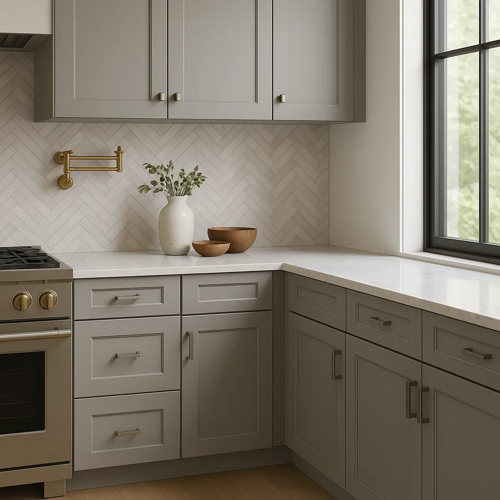 MILL'S PRIDE Richmond Vesuvius Gray Shaker Base Kitchen Cabinet - 12 in W x 24 in D x 34.5 in H, photo 3 of 4