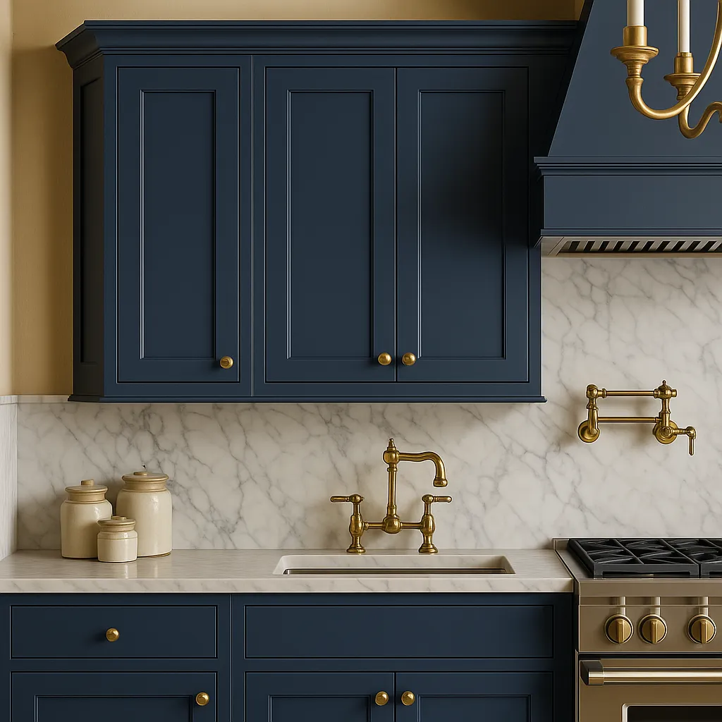 Hampton Bay Ink Blue Shaker Wall Kitchen Cabinet - Ready to Assemble, photo 4 of 4