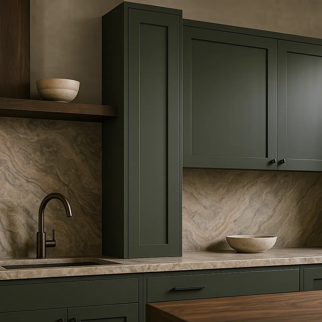 Hampton Bay Avondale Shaker Wall Kitchen Cabinet in Fern Green - 12x12x42, photo 2 of 4
