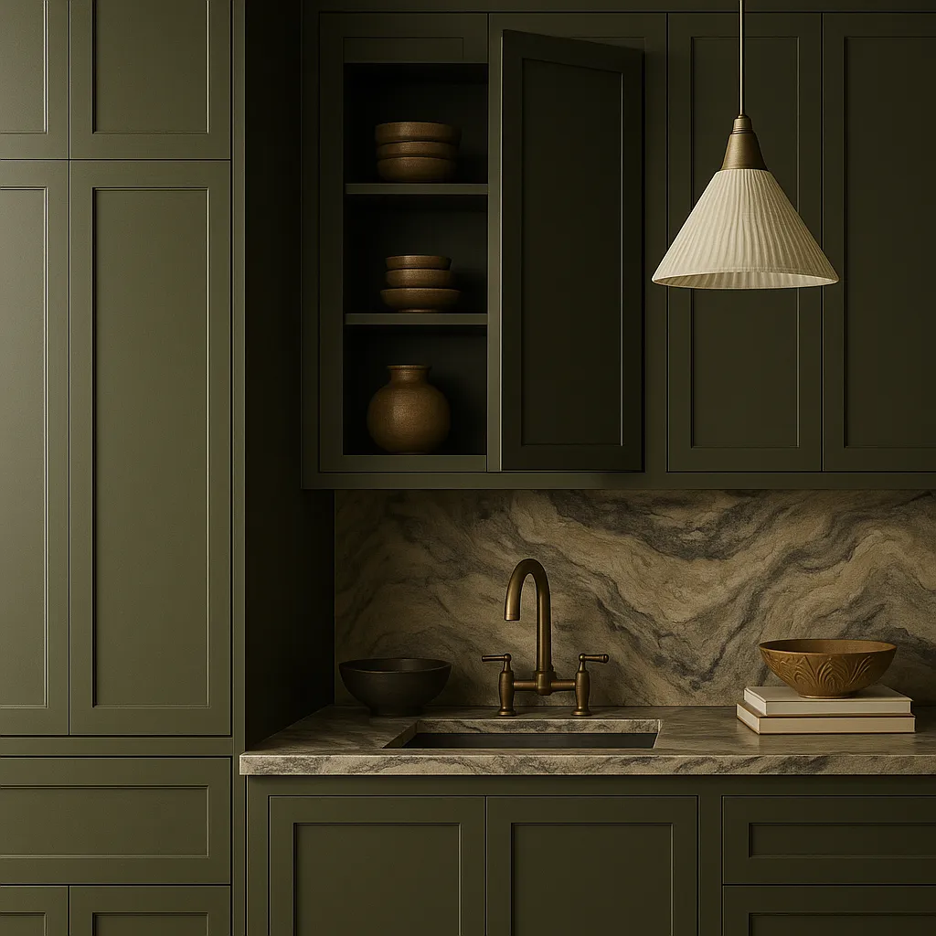 Hampton Bay Avondale Shaker Wall Kitchen Cabinet in Fern Green - 12x12x42, photo 4 of 4