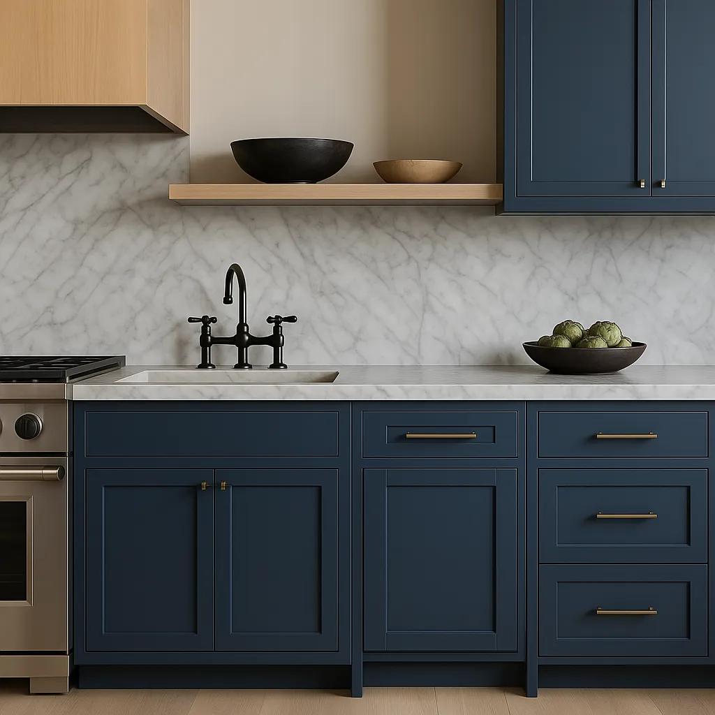 MILL'S PRIDE Valencia Blue Shaker Base Kitchen Cabinet - 12 in W x 24 in D x 34.5 in H, photo 3 of 4