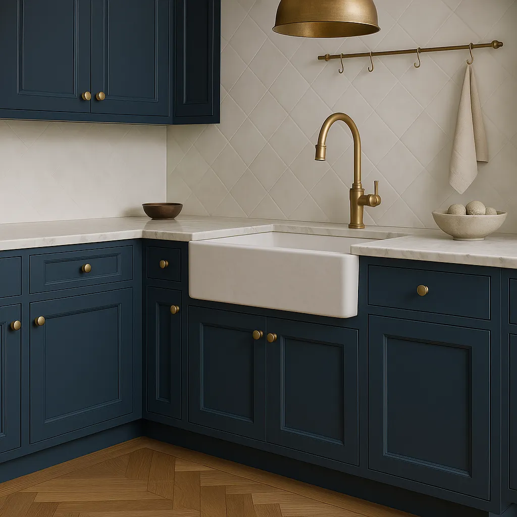 MILL'S PRIDE Valencia Blue Shaker Base Kitchen Cabinet - 12 in W x 24 in D x 34.5 in H, photo 4 of 4