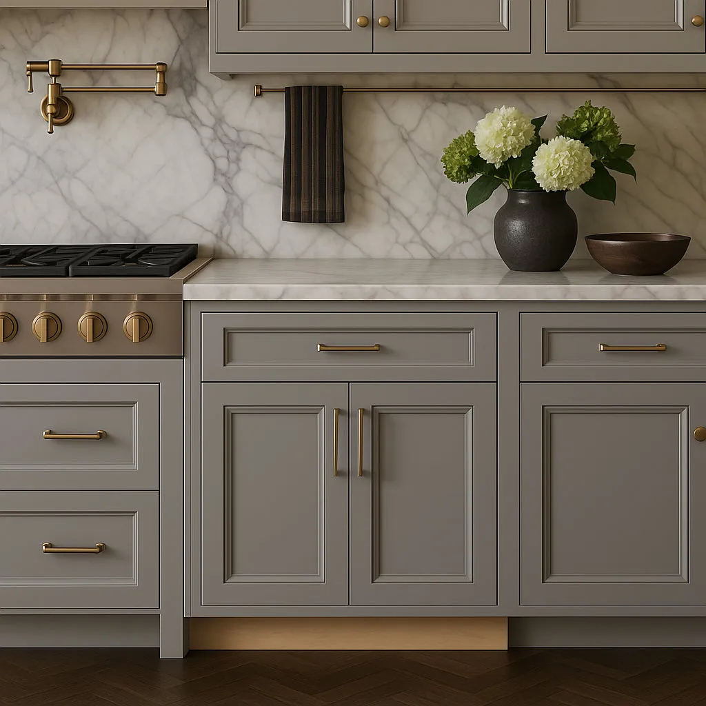 MILL'S PRIDE Richmond Vesuvius Gray Shaker Base Kitchen Cabinet - 24 in W x 24 in D x 34.5 in H, photo 2 of 4
