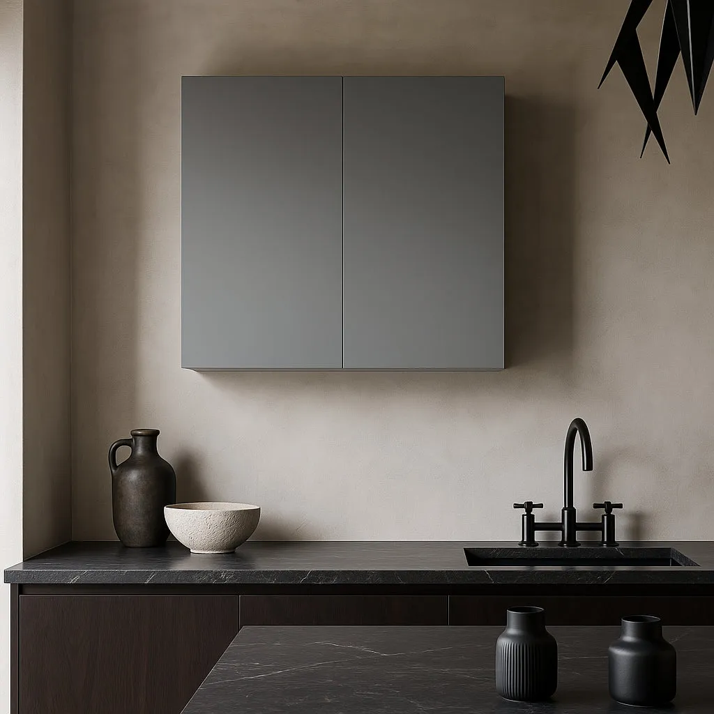 Cambridge Radiance Matte Grey Slab Wall Kitchen Cabinet - 30 in. W x 12 in. D x 30 in. H, photo 2 of 4
