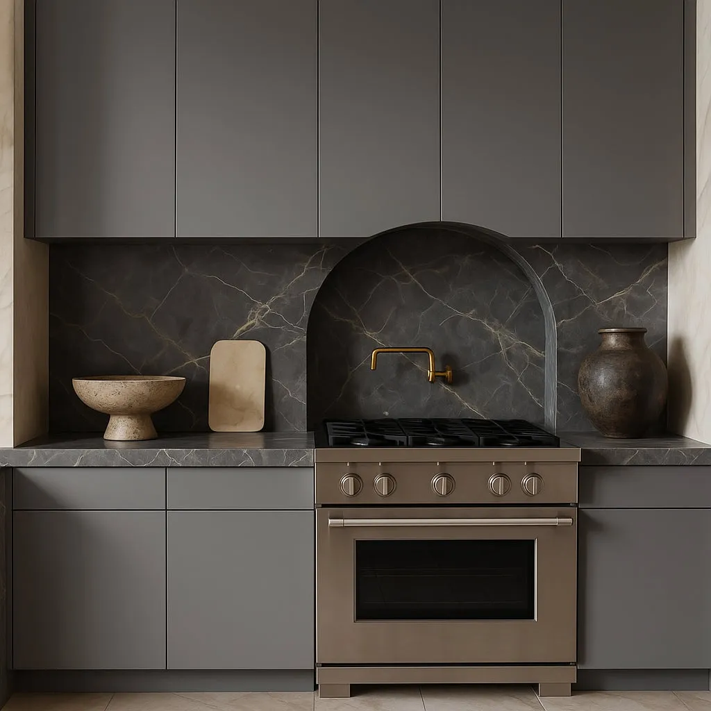 Cambridge Radiance Matte Grey Slab Wall Kitchen Cabinet - 30 in. W x 12 in. D x 30 in. H, photo 3 of 4