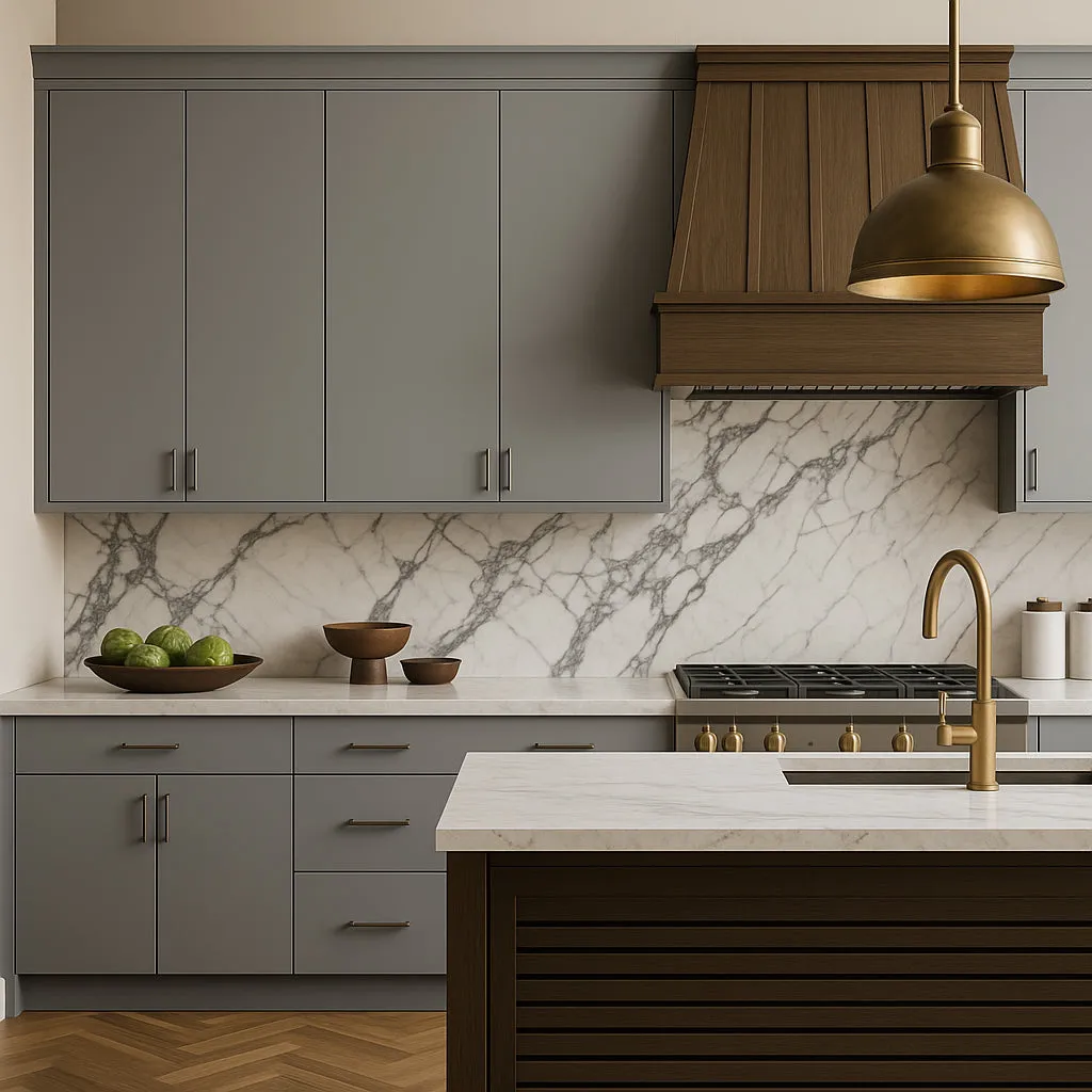 Cambridge Radiance Matte Grey Slab Wall Kitchen Cabinet - 30 in. W x 12 in. D x 30 in. H, photo 4 of 4