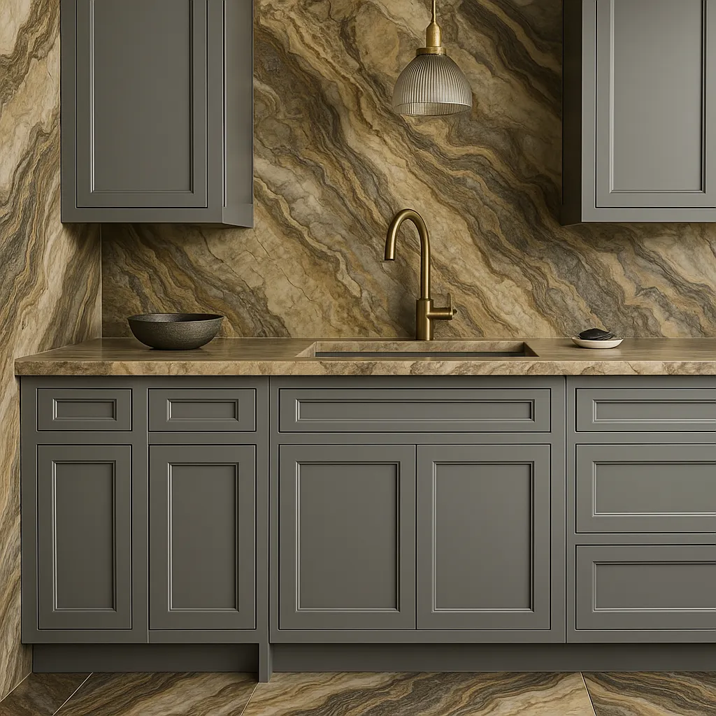 PELHAM & WHITE Keyport Shaker Charcoal Base Kitchen Cabinet - Tool-Free Assembly, photo 4 of 4