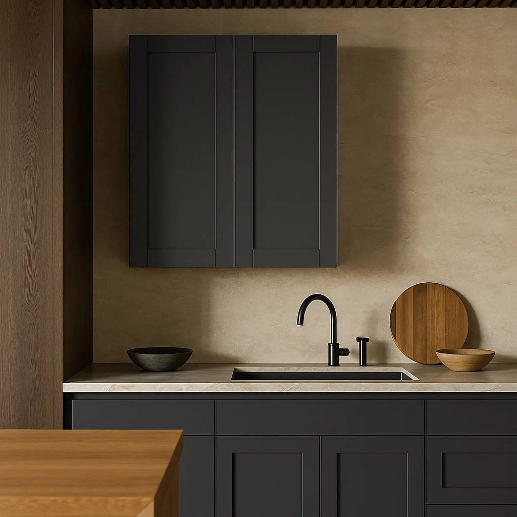 MILL'S PRIDE Richmond Venetian Onyx Plywood Shaker Wall Kitchen Cabinet, 24x12x36, photo 2 of 4
