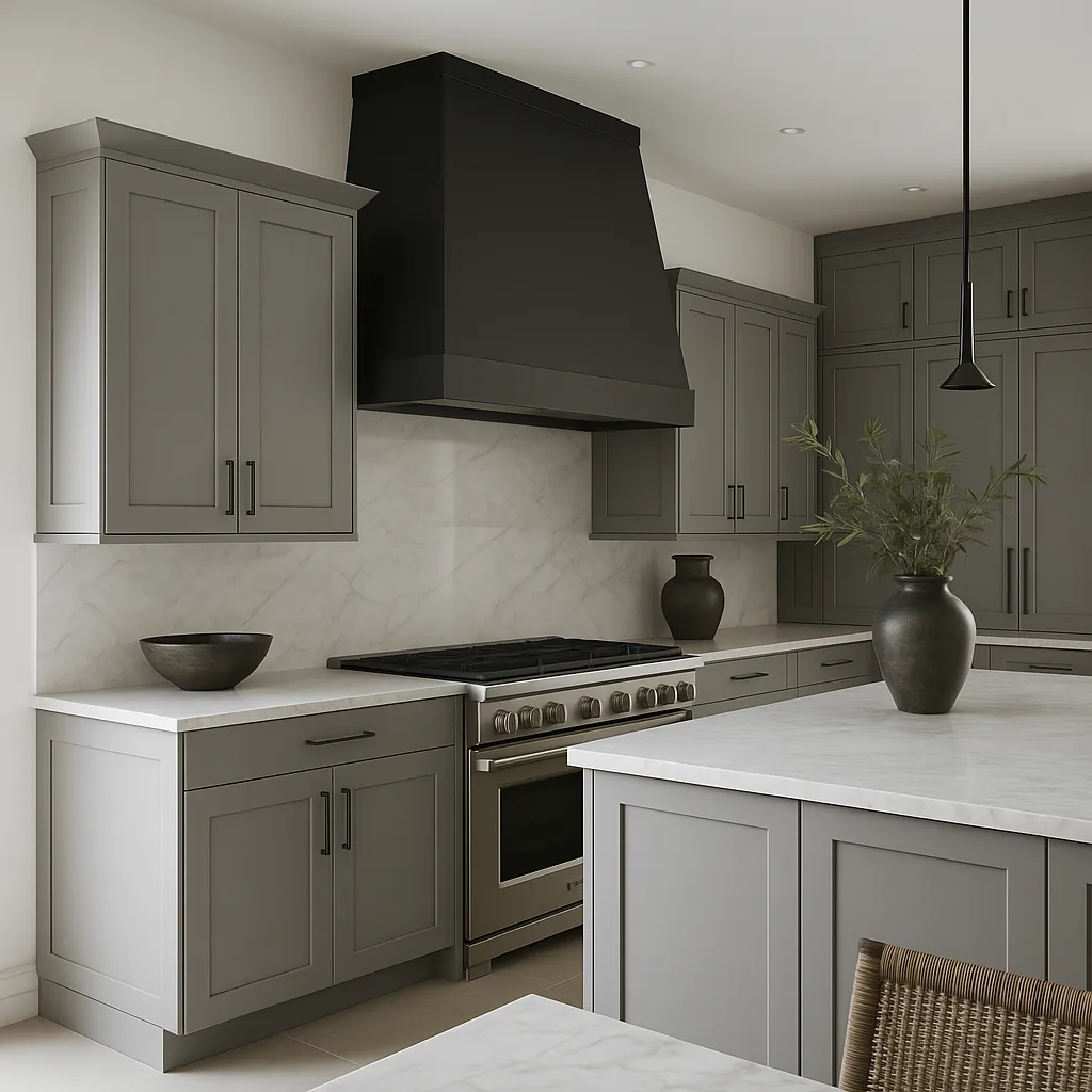 MILL'S PRIDE Richmond Vesuvius Gray Plywood Shaker Wall Kitchen Cabinet - 24" W x 12" D x 36" H, photo 3 of 4