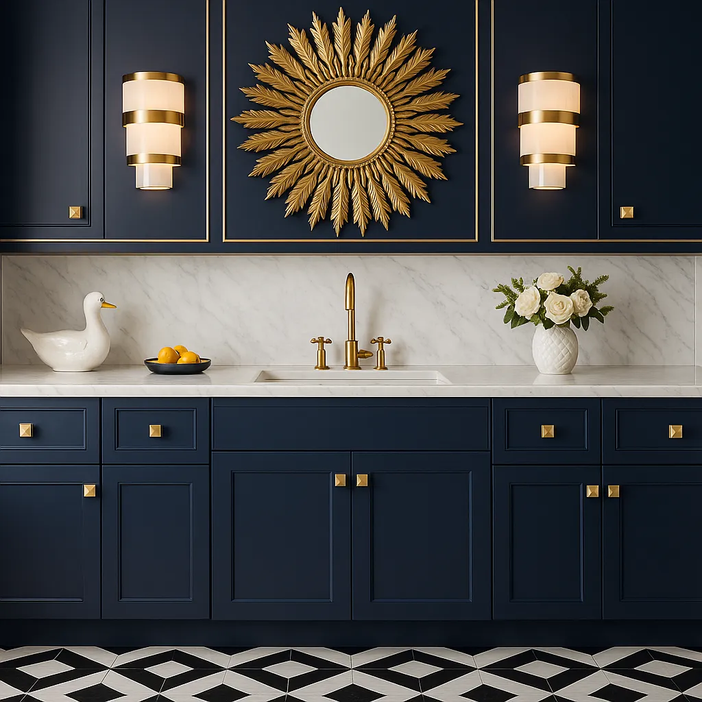 Hampton Bay Ink Blue Shaker Sink Base Cabinet - 33" W x 24" D x 34.5" H, photo 4 of 4