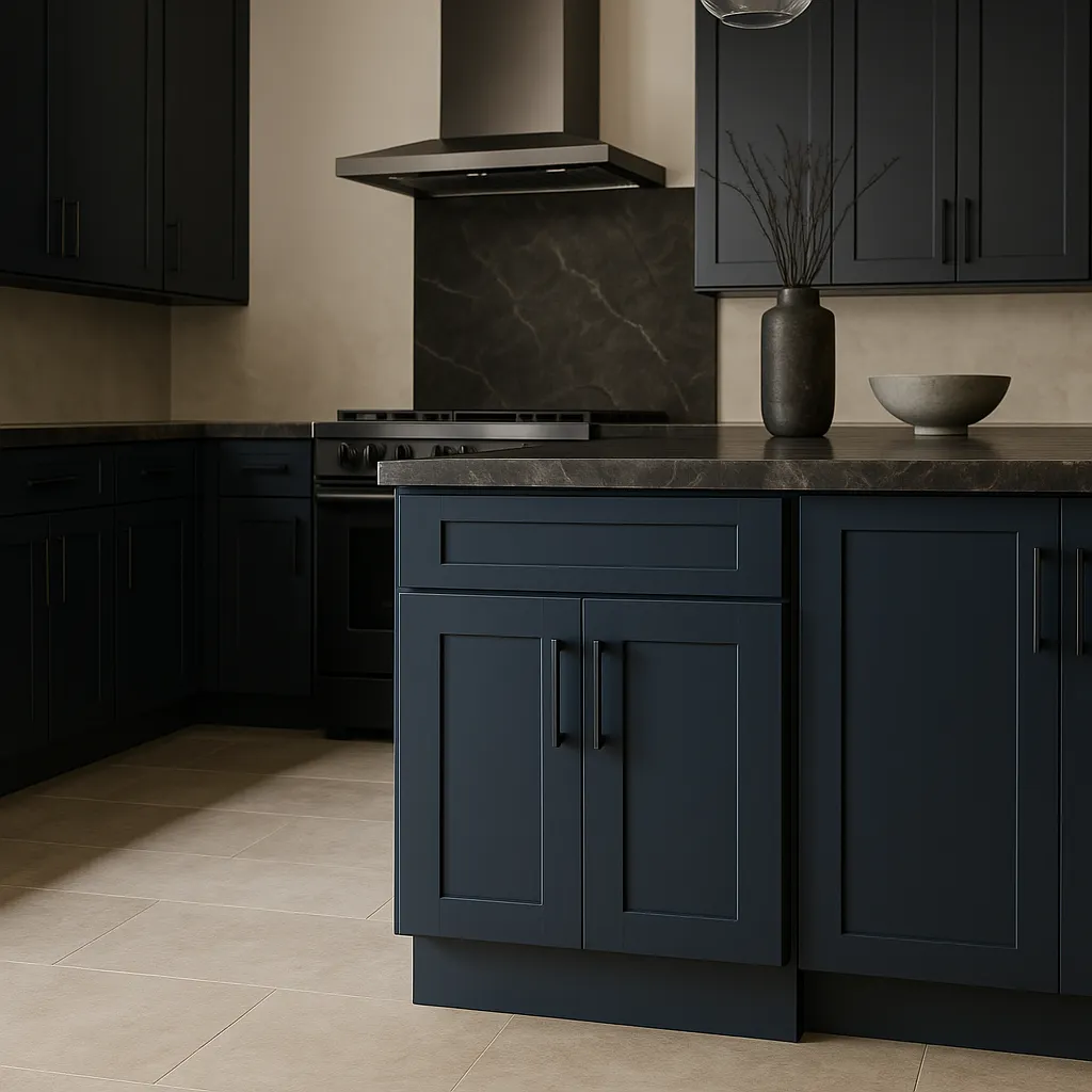 MILL'S PRIDE Valencia Blue Shaker Base Kitchen Cabinet - 24 in W x 24 in D x 34.5 in H, photo 3 of 4