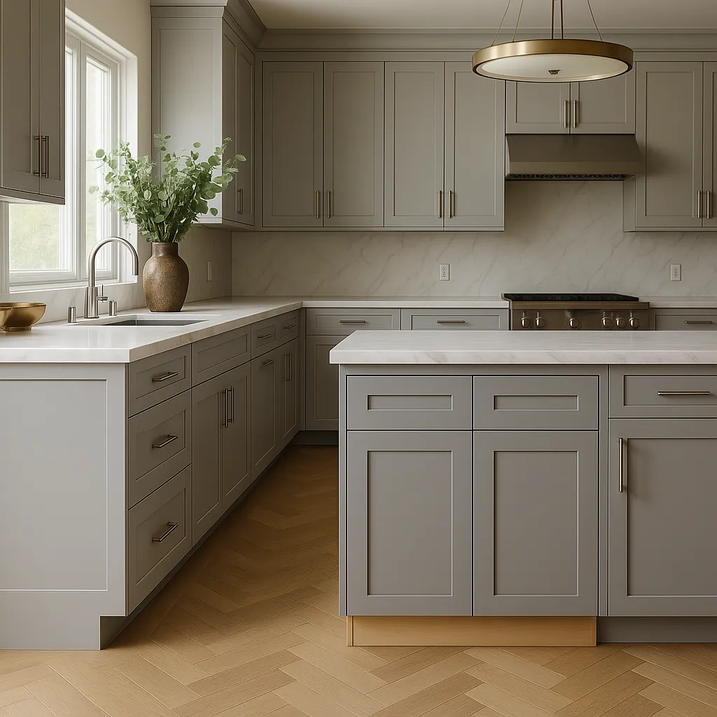 MILL'S PRIDE Richmond Vesuvius Gray Shaker Base Kitchen Cabinet - 30 in W x 24 in D x 34.5 in H, photo 3 of 4