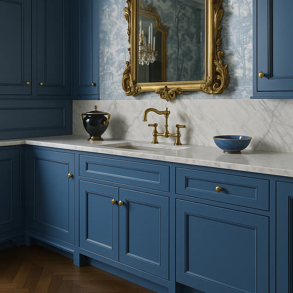 MILL'S PRIDE Richmond Valencia Blue Sink Base Cabinet - 30" W x 24" D x 34.5" H, photo 2 of 4