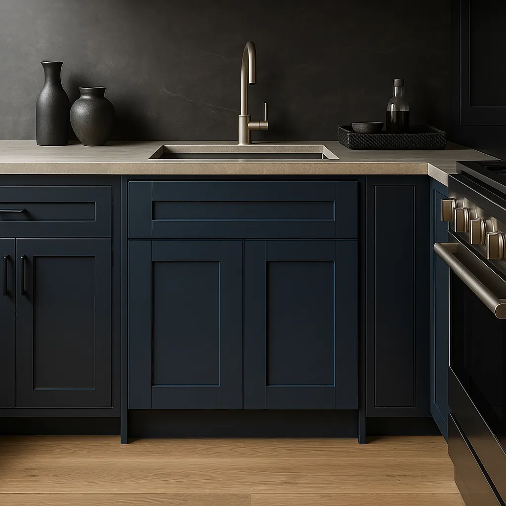 MILL'S PRIDE Richmond Valencia Blue Sink Base Cabinet - 30" W x 24" D x 34.5" H, photo 3 of 4