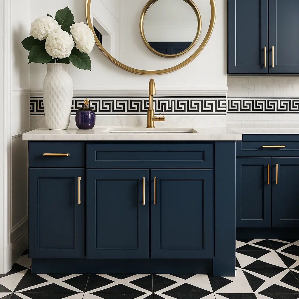 MILL'S PRIDE Richmond Valencia Blue Sink Base Cabinet - 30" W x 24" D x 34.5" H, photo 4 of 4