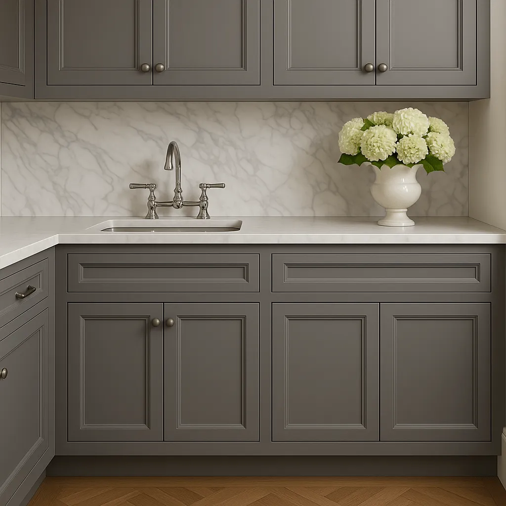 PELHAM & WHITE Keyport Shaker Charcoal Sink Base Cabinet - 30 in. W x 24 in. D x 34.5 in. H, photo 3 of 4